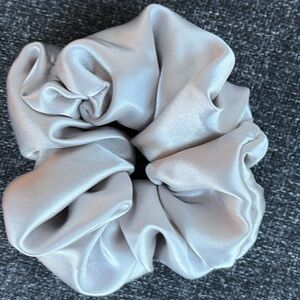 Elegant Silver Hair Scrunchie